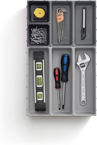 Khay chia ngăn kéo đựng dao dĩa Joseph Joseph 85199 Blox 7-piece Drawer Organiser Set – Grey Hàng anh