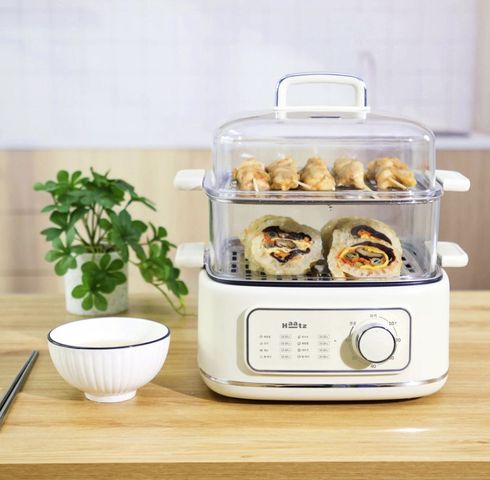 Nồi Hấp Đa Năng 2 Tầng Haatz HTP099, Dung Tích 10L, 8 Chức Năng, 1000W - Bảo Hành Chính Hãng 2 Năm