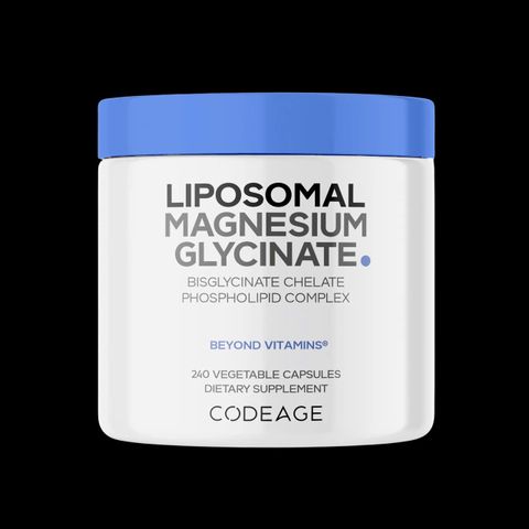 Viên Bổ Sung Magie Codeage Liposomal Magnesium Glycinate - Hỗ Trợ Cơ, Thần Kinh và Hệ Miễn Dịch, 240 Viên Nén Không GMO, Thuần Chay