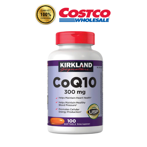 Viên uống hỗ trợ tim mạch CoQ10 300mg Kirkland 100 viên chính hãng Mỹ