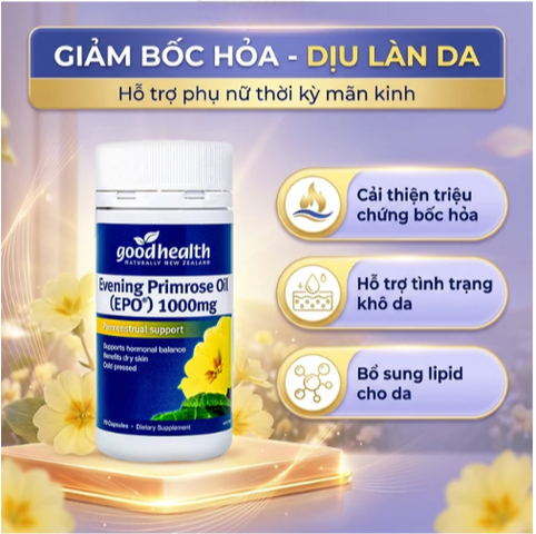 Viên uống cải thiện nội tiết tố nữ giúp da mịn Evening Primrose Oil (EPO) 1000mg GoodHealth (70 viên)
