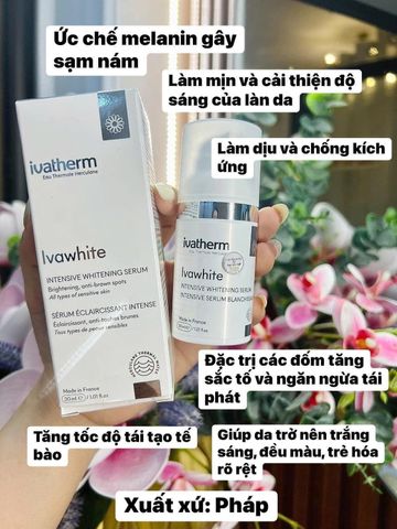 Serum ức Chế Melanin Ivatherm Ivawhite Whitening Serum 30ml làm trắng sáng da -Thương hiệu pháp