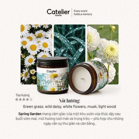 Nến Thơm Catelier Cao Cấp - Quà tặng sinh nhật, quà gặp mặt, quà tốt nghiệp, giúp thư giãn, thơm phòng, khử mùi không khói, hương thơm dễ chịu