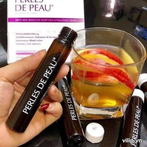 Collagen tăng cường chốnlão hóa Perles de Peau 5000mg 25mlx10 ống