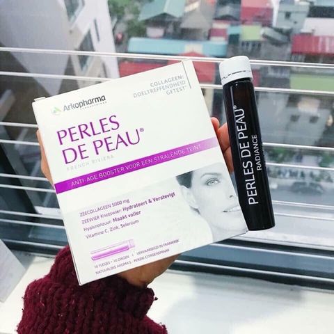Collagen tăng cường chốnlão hóa Perles de Peau 5000mg 25mlx10 ống