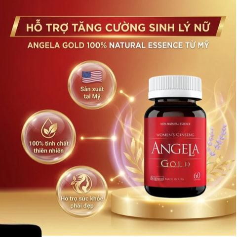 Viên uống hỗ trợ làn da căng sáng tăng cường sức khoẻ nữ Angela Gold Ecogreen (60 viên)