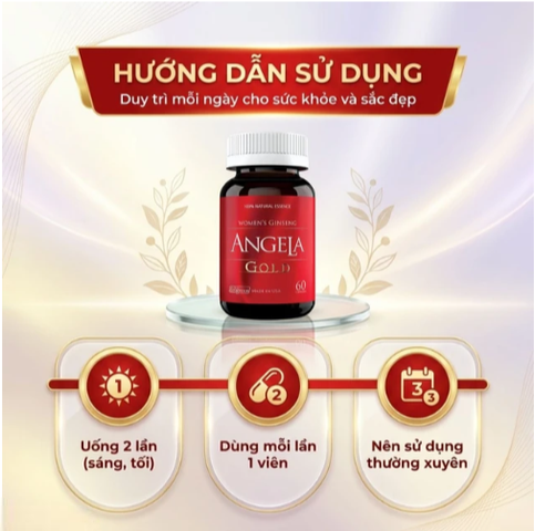 Viên uống hỗ trợ làn da căng sáng tăng cường sức khoẻ nữ Angela Gold Ecogreen (60 viên)