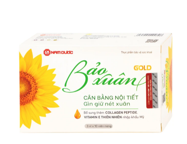 Viên hỗ trợ cân bằng nội tiết tố nữ Bảo Xuân Gold Nam Dược (3 vỉ x 10 viên)
