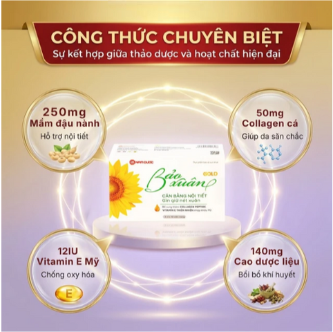 Viên hỗ trợ cân bằng nội tiết tố nữ Bảo Xuân Gold Nam Dược (3 vỉ x 10 viên)