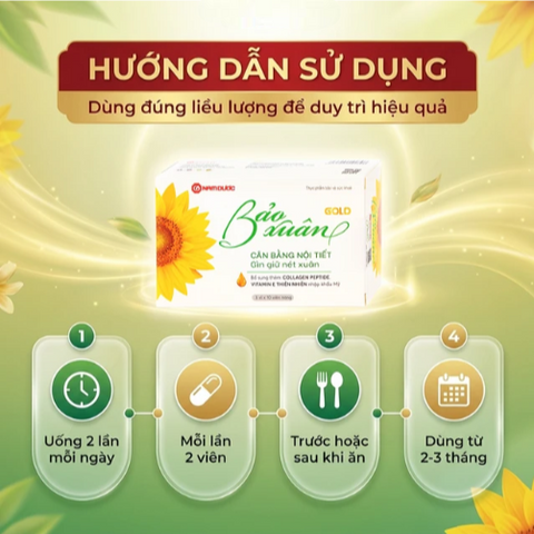 Viên hỗ trợ cân bằng nội tiết tố nữ Bảo Xuân Gold Nam Dược (3 vỉ x 10 viên)