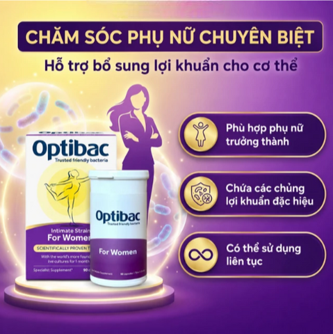 Viên bổ sung lợi khuẩn cho cơ thể Optibac For Women (90 viên)