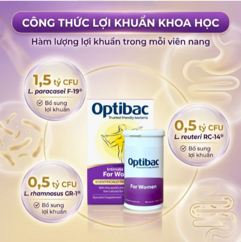 Viên bổ sung lợi khuẩn cho cơ thể Optibac For Women (90 viên)
