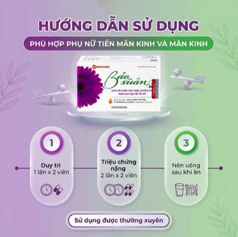Viên giúp bổ sung nội tiết tố nữ estrogen Bảo Xuân 50+ Nam Dược (3 vỉ x 10 viên)