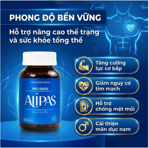 Viên uống tăng cường sức khoẻ phái mạnh Ecogreen Men’s Ginseng Alipas (60 viên)