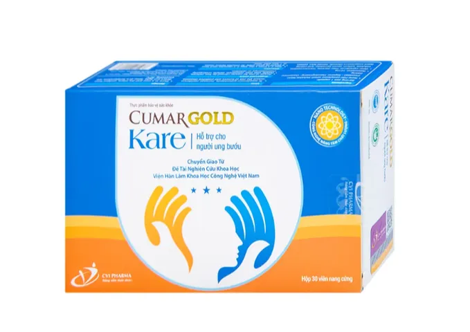 Viên hỗ trợ giảm nguy cơ mắc ung bướu CumarGold Kare CVI (3 vỉ x 10 viên)