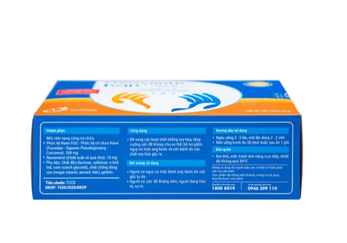 Viên hỗ trợ giảm nguy cơ mắc ung bướu CumarGold Kare CVI (3 vỉ x 10 viên)