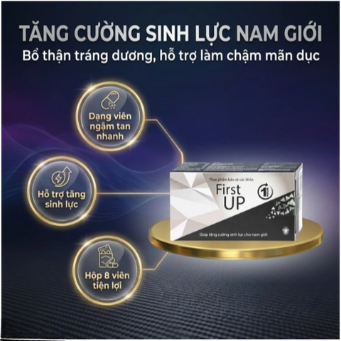 Viên ngậm hỗ trợ tăng cường sức khoẻ cho nam giới First Up 1 Hour (2 vỉ x 4 viên)