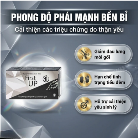 Viên ngậm hỗ trợ tăng cường sức khoẻ cho nam giới First Up 1 Hour (2 vỉ x 4 viên)