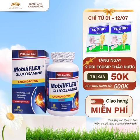Viên uống hỗ trợ sụn khớp chắc khỏe Mobili Flex (H90 viên) - phục hồi sụn khớp, bổ sung dinh dưỡng cho sụn khớp