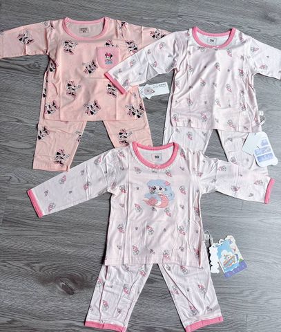 Hàng QC- Bộ quần áo bé trai bé gái tencel thu đông dễ thương hoạt hình kháng khuẩn điều hòa