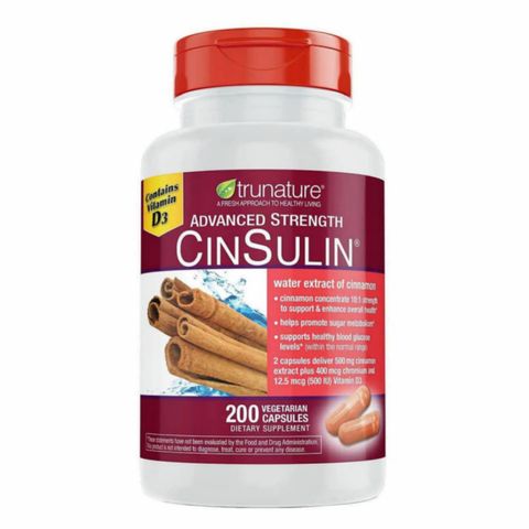 Viên uống Hỗ trợ Cân bằng đường huyết TruNature CinSulin 200 viên - Duy trì đường huyết ổn định - SP Chuẩn Mỹ