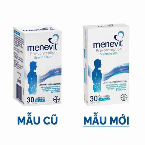 Viên uống Hỗ Trợ Sinh Sản cho Nam Giới - Menevit Pre-conception Sperm Health 30 & 90 viên - Tăng Tỷ Lệ Thụ Thai Tự Nhiên - S/P Chuẩn Úc