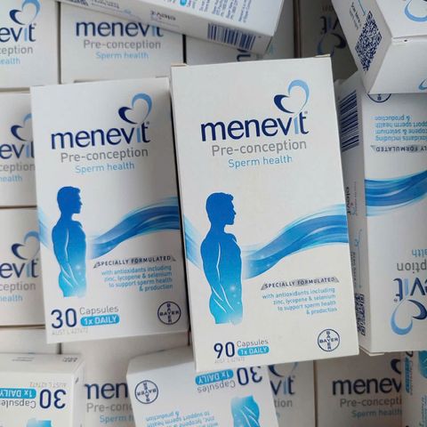 Viên uống Hỗ Trợ Sinh Sản cho Nam Giới - Menevit Pre-conception Sperm Health 30 & 90 viên - Tăng Tỷ Lệ Thụ Thai Tự Nhiên - S/P Chuẩn Úc