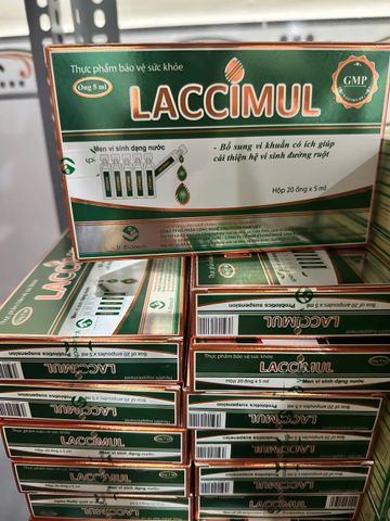 Men Tiêu Hóa Giúp Cân Bằng Hệ Vi Khuẩn Đường Ruột LACCIMUL- Hộp 20 ống.