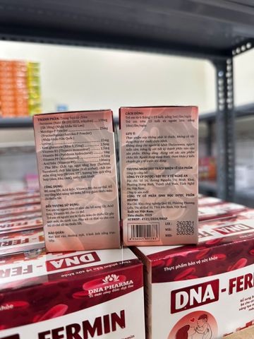 DNA_FERMIN Hỗ Trợ Bổ Sung Sắt Cho Mẹ và Bé Nhỏ- Hộp 20 Ống.