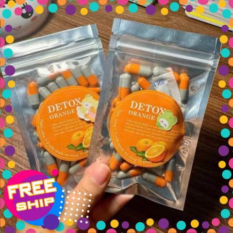 Xách Tay Cao Cấp Viên Bổ Sung Giảm Cân Detox Orange - Mã 1553B - cải thiện Giảm Cân - Sản Phẩm Thực Phẩm Chức