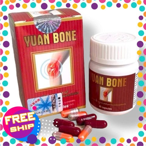 Xách Tay Loại 1 Viên đau nhức xương khớp Yuan Bone xuất xứ Malaysia - Loại thường - Mã 1361 - Hộp 40 viên