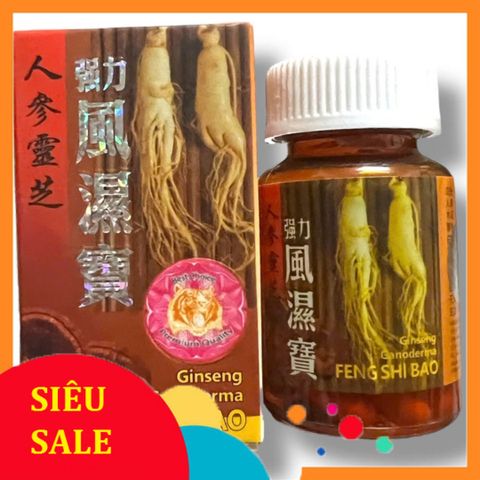 Fullbox Chính Hãng Viên uống Nhân sâm linh chi Cường Lực phong thấp bảo - nhập khẩu: Malaysia - Mã 1506 - Ginseng Gano