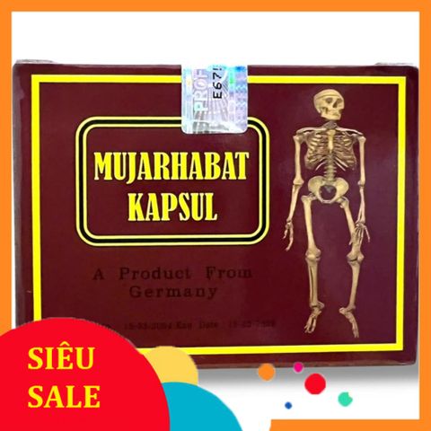 Fullbox Chuẩn Bill Viên uống khớp đỏ Mujarhabat Kapsul - Khớp đỏ - Mã 2055 - Hộp gồm 20 ống - nhập khẩu Malaysia