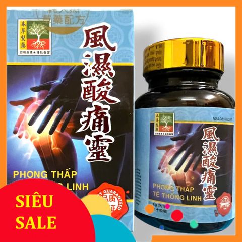 Fullbox Hàng Auth Viên đau nhức xương khớp Phong Thấp Tê Thống Linh - nhập khẩu Malaysia - Mã 2154 - Hộp 60 viên fullb