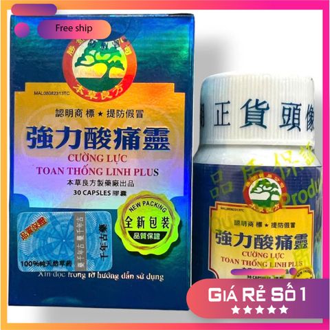Nhập Khẩu Chính Hãng Thực phẩm Cường lực toan thống linh - Mã 1497 - Loại xịn 30 viên - Hộp 20 viên - hàng Malaysia fu