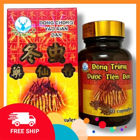 Chính Hãng Premium Viên Đông trùng dược tiên đơn - Mã 1521 - Hộp gồm 30 viên - Dong Chong Yao Xian Dan - hàng Nhật Bản