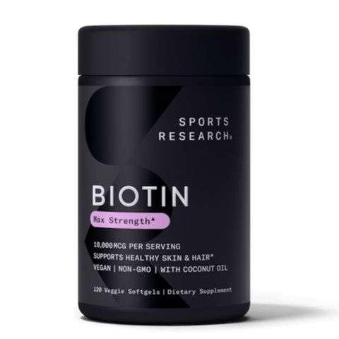 Viên uống Sports Research Biotin Max Strength 120 viên - Hỗ trợ sức khỏe cho Da/Tóc/Móng - SP Chuẩn Mỹ