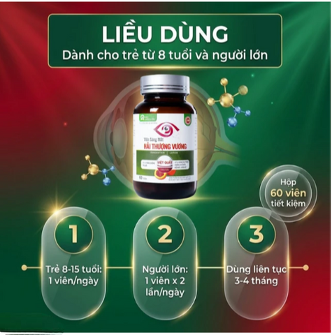 Viên uống hỗ trợ tăng cường thị lực Viên Sáng Mắt Hải Thượng Vương (60 viên)