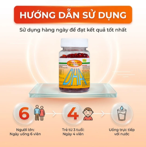 Giúp bổ não Dầu gấc viên nang Vinaga - DHA (100 viên)