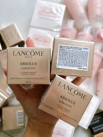 [Mini 15ml] Kem dưỡng Lancome Absolue Longevity The Soft - tái tạo và bổ sung năng lượng cho da