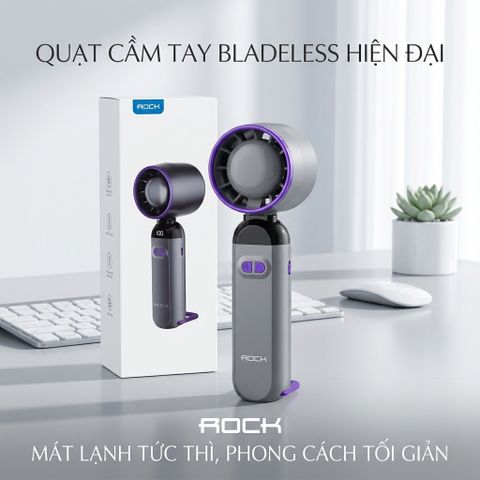 Quạt cầm tay Turbo ROCK LQ-217B, 100 cấp độ gió 776041
