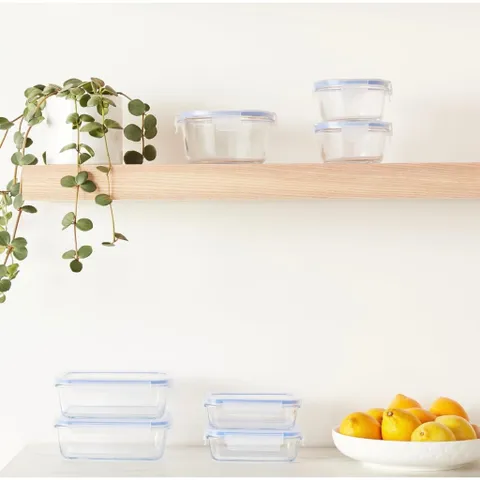 Bộ Hộp Thủy Tinh Amazon Basics 14 Món – Thủy Tinh Borosilicate