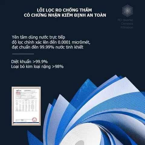 Máy lọc nước để bàn Mi Qcooker CS_JY100 làm nóng tức thì với công nghệ lọc RO loại bỏ 99% vi khuẩn