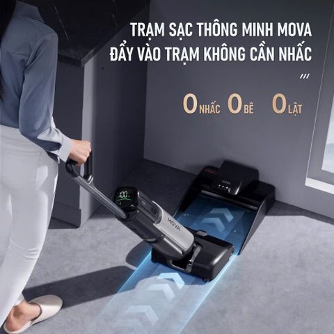Máy hút bụi lau nhà XẺO MI Dreame Mova X40 Pro lau nước nóng 90°C, giặt & sấy khô giẻ 776086