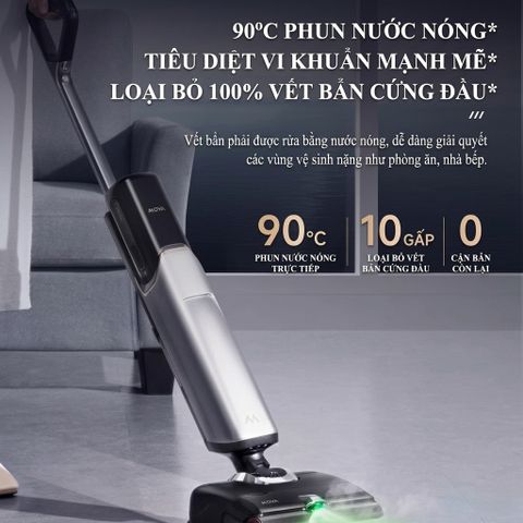 Máy hút bụi lau nhà XẺO MI Dreame Mova X40 Pro lau nước nóng 90°C, giặt & sấy khô giẻ 776086