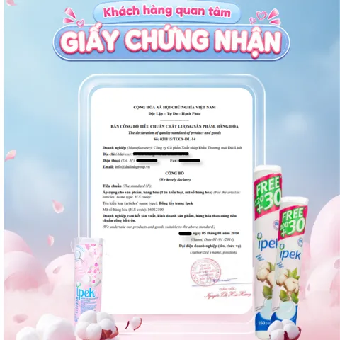 Combo 4 bông tẩy trang cotton Ipek 150 miếng tròn mềm mịn bông tự nhiên không xơ(4 cây x150 miếng)
