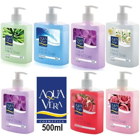 (Mua 2 tặng 1) Nước rửa tay 500ml kháng khuẩn làm sạch bảo vệ cơ thể AquaVera dưỡng chất hương biển sâu