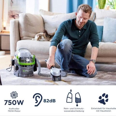 MÁY GIẶT DIỆT KHUẨN ĐỆM, THẢM, RÈM, SOFA BISSELL SPOTCLEAN PETPRO 15585 (MÀU XANH)