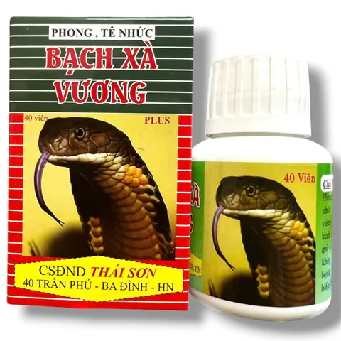 Viên uống đau nhức xương khớp, thoái hóa khớp, và đau dây thần kinh tọa Phong tê nhức bạch xà vương Plus - Hộp 40 viên - Xuất xứ Việt Nam - Mã số 2151