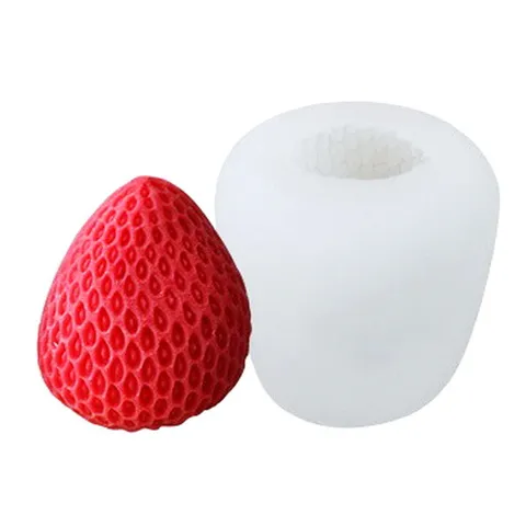 Khuôn silicon làm rau câu, socola trái dâu tây – Mã số 1533 776478
